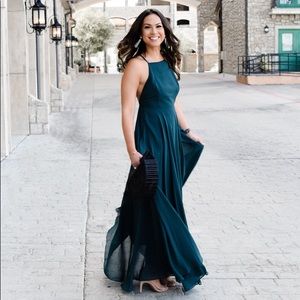 MYTHICAL KIND OF LOVE DARK GREEN MAXI DRESS